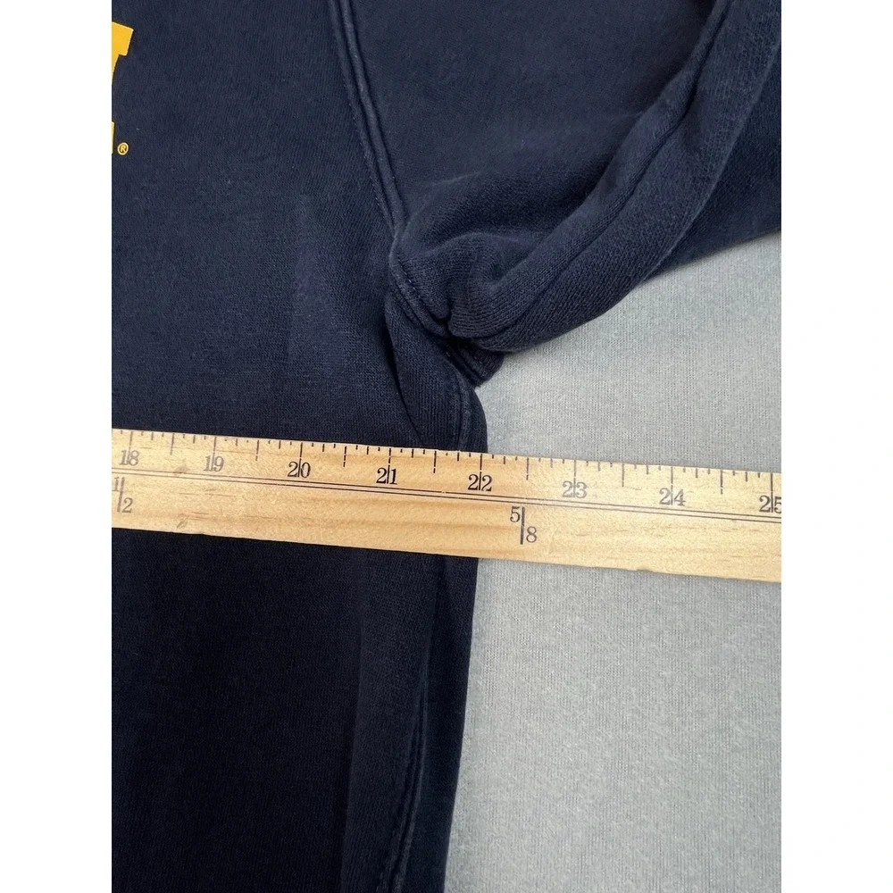 Vtg Michigan Wolverine Nike HoodieLarge Blue Spellout‎ Center Swoosh Stretch Y2K